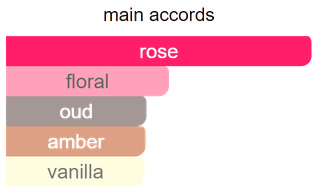 Main accords for Silkin Oud as shown in the Mini Scents catalogue