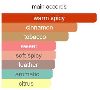 Main accords for Spice Kick as shown in the Mini Scents catalogue